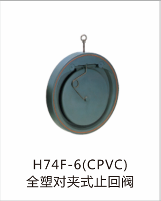 H74F-6(CPVC)全塑对夹式止回阀